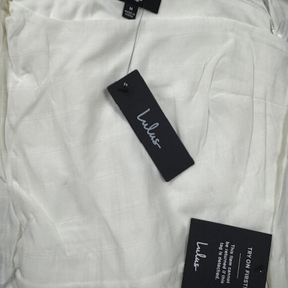 NWT Lulus Adorable Sight White One-Shoulder Tiered Mini Dress - Picture 5 of 8